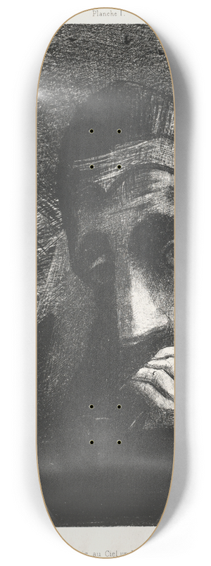 Odilon Redon - In My Dream I Saw in the Sky a Face of Mystery 8.25 inch art skate deck