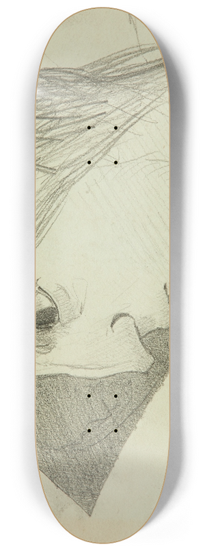 Odilon Redon - Profil symboliste ou la Folie 8.25 inch art skate deck