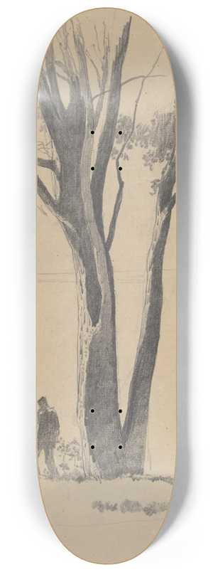 Odilon Redon - Study of Man between Trees 8.25 inch art skate deck