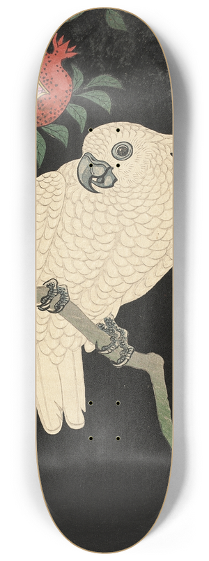 Ohara Koson - Cockatoo And Pomegranate 8.25 inch art skate deck Ohara Koson - Cockatoo And Pomegranate 8.25 inch art skate deck