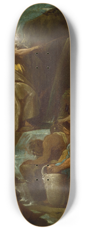 Antonio Gonzlez Velzquez - Moses Brings Forth Water Out Of The Rock 8.25 inch art skate deck
