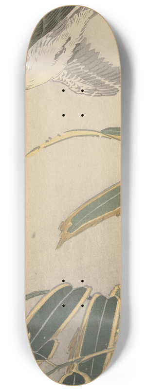 Ohara Koson - Wheatear with bamboo 8.25 inch art skate deck Ohara Koson - Wheatear with bamboo 8.25 inch art skate deck