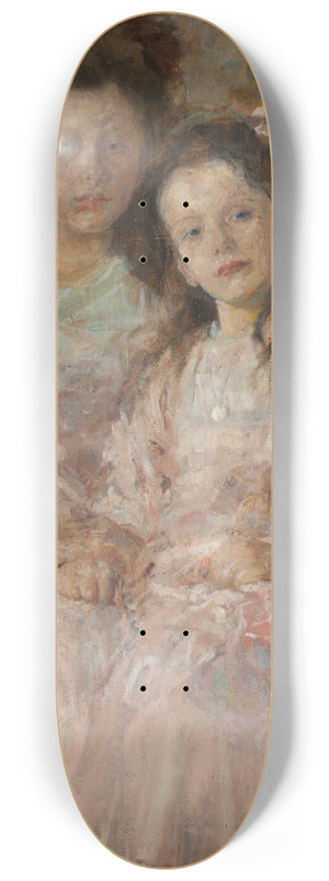 Olga Boznanska - Portrait of girls, Helena Chmielarczyk and Wadysawa Chmielarczyk 8.25 inch art skate deck Olga Boznanska - Portrait of girls, Helena Chmielarczyk and Wadysawa Chmielarczyk 8.25 inch art skate deck