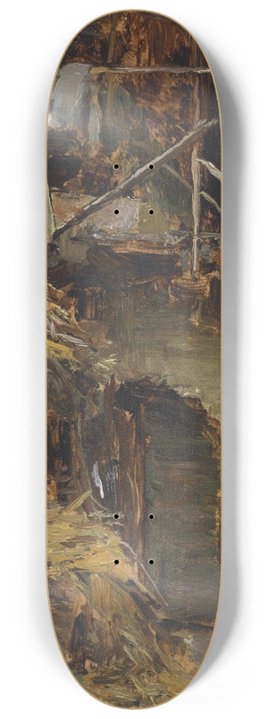 Olga Wisinger-Florian - Studie zu einem Stallinterieur 8.25 inch art skate deck