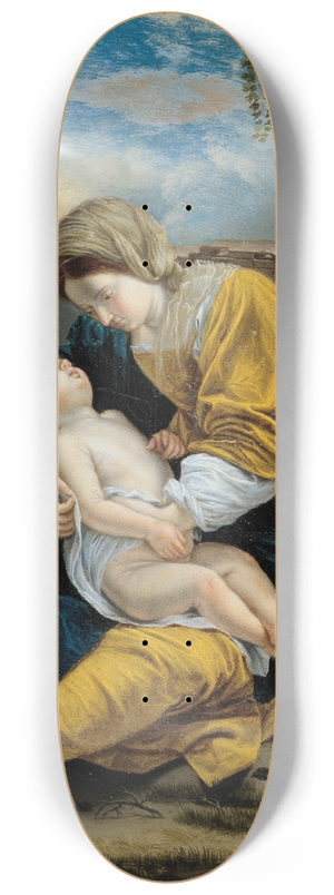 Orazio Gentileschi - Madonna and Child in a landscape 8.25 inch art skate deck