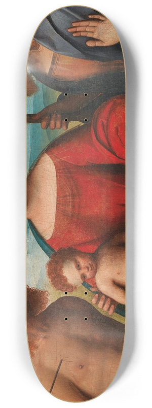 Ortolano - The Madonna and Child with Saints Sebastian and James the Greater 8.25 inch art skate deck