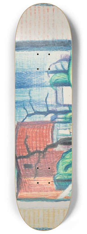 Oscar Bluemner - Study for Canal Port, Rockaway 8.25 inch art skate deck