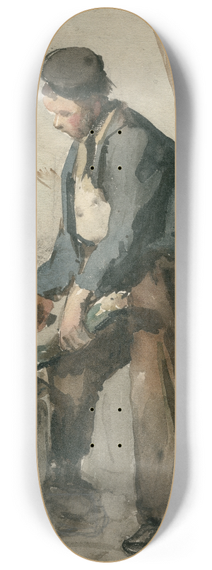 Adolf le Comte - Staande man, houthakkend 8.25 inch art skate deck Adolf le Comte - Staande man, houthakkend 8.25 inch art skate deck