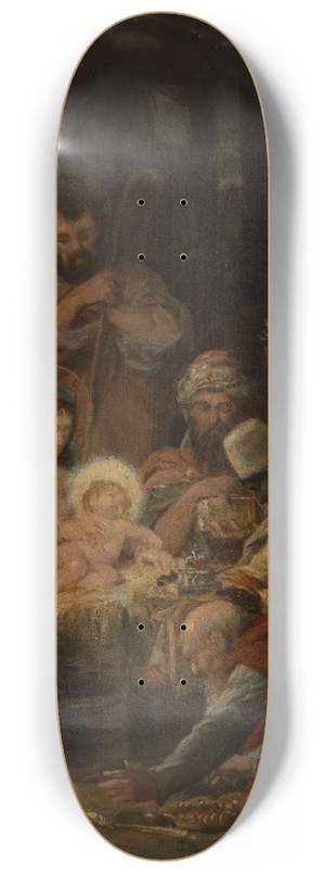 Oscar-Pierre Mathieu - LAdoration des Mages 8.25 inch art skate deck