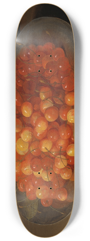 Osias Beert the Elder - Still Life with Cherries 8.25 inch art skate deck Osias Beert the Elder - Still Life with Cherries 8.25 inch art skate deck