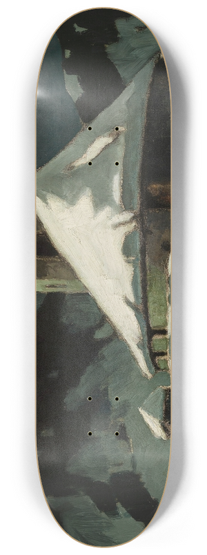 Oskar Mulley - Winternacht im Bergdorf 8.25 inch art skate deck