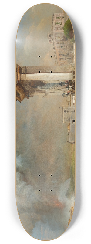 Oswald Achenbach - Ausbruch des Vesuv 8.25 inch art skate deck