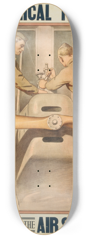 Otho Cushing - Mechanical trainingEnlist in the Air Service 8.25 inch art skate deck Otho Cushing - Mechanical trainingEnlist in the Air Service 8.25 inch art skate deck