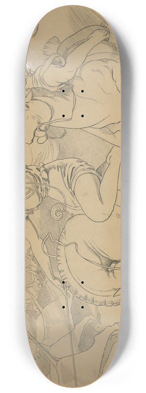 Otho Cushing - The goddess of hunting, at the request of Pallas Columbia, accustoms Teddysses to the perils of the chase 8.25 inch art skate deck Otho Cushing - The goddess of hunting, at the request of Pallas Columbia, accustoms Teddysses to the perils of the chase 8.25 inch art skate deck