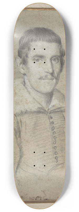 Ottavio Leoni - Portrait of Piermarino Bernab 8.25 inch art skate deck