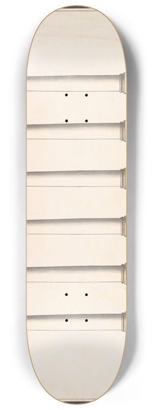 Antonio Maria Visentini - Ionic Colonnade (6 Columns) on Rusticated Base 8.25 inch art skate deck