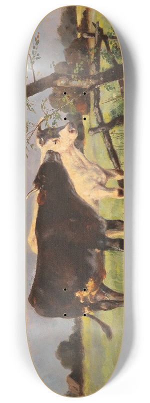 Antonio Montemezzo - Cows in a Meadow 8.25 inch art skate deck