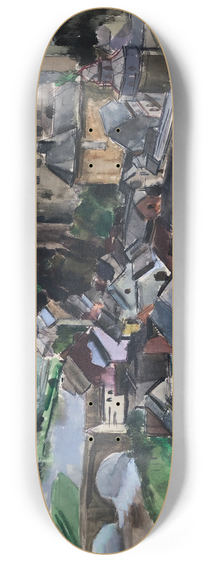 Otto Geigenberger - Esch an der Sauer, Gesamtansicht (Luxemburg) 8.25 inch art skate deck