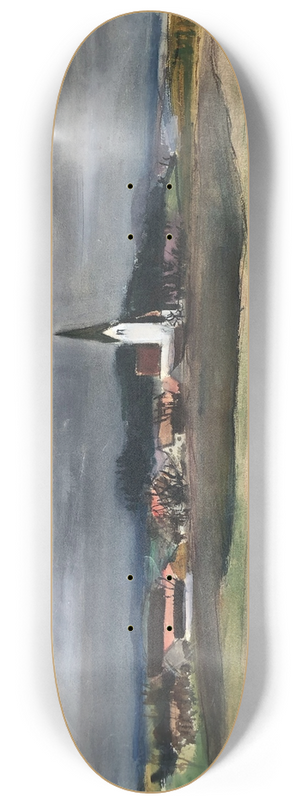 Otto Geigenberger - Odelsham bei Wasserburg am Inn in Gewitterstimmung 8.25 inch art skate deck
