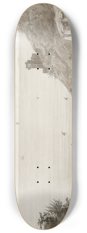 Otto Howen - Gezicht op Barcelona vanuit de bergen 8.25 inch art skate deck