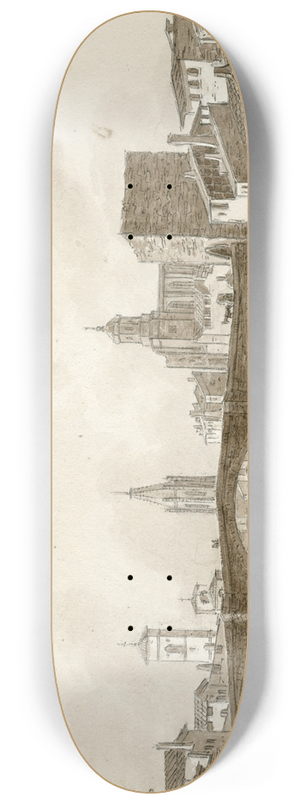 Otto Howen - Gezicht op Gerona 8.25 inch art skate deck