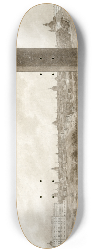 Otto Howen - Gezicht op Madrid vanaf La casa-del-campo met tekenaar 8.25 inch art skate deck