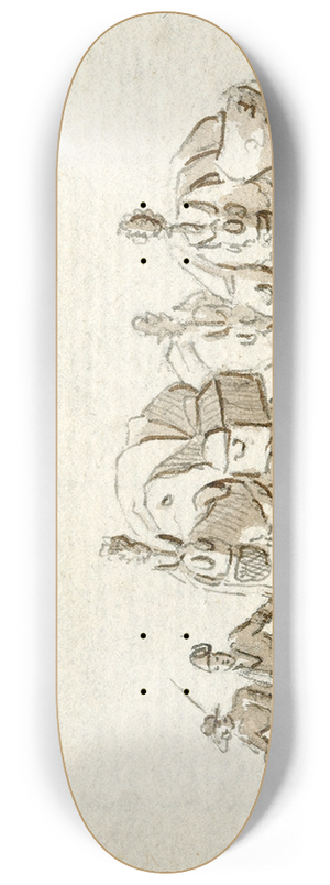 Otto Howen - Pakezels geleid door enkele mannen 8.25 inch art skate deck