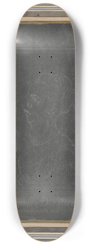 Antonio Tempesta - Caricature of a noblewoman 8.25 inch art skate deck