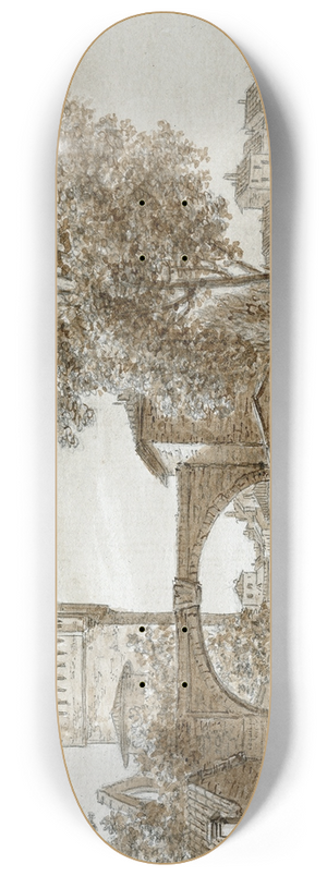 Otto Howen - Straatgezicht te Narbonne 8.25 inch art skate deck