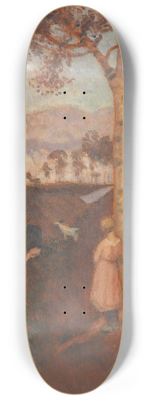 Otto Modersohn - Abend im Moor 8.25 inch art skate deck