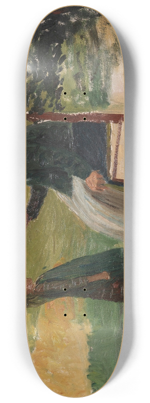 Otto Modersohn - Dreebeen mit Mdchen 8.25 inch art skate deck