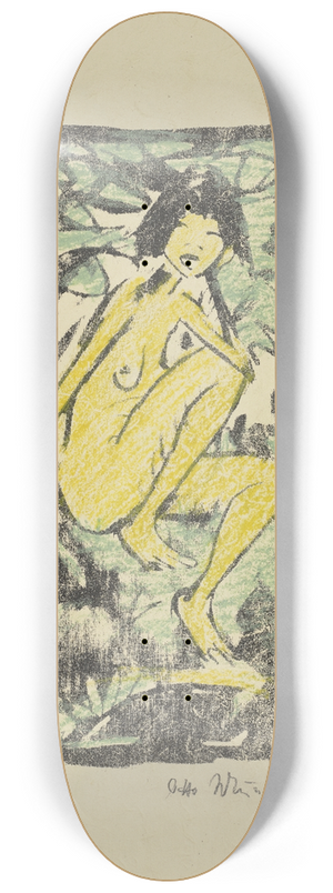 Otto Mueller - Sitzende, von Blattwerk umgeben 8.25 inch art skate deck