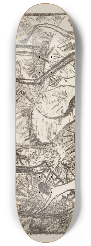 Otto Mueller - Zwei Figuren am Waldbach 2 (Waldlandschaft) 8.25 inch art skate deck