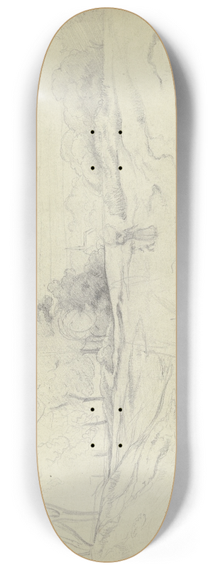 Otto Scholderer - Ansicht der Umgebung von Kronberg 8.25 inch art skate deck