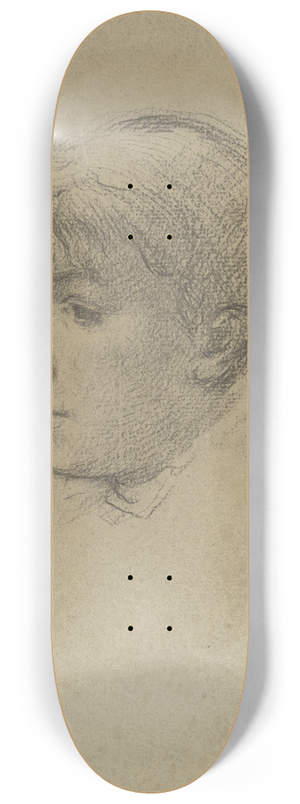 Otto Scholderer - Bildnis einer jungen Frau nach links 8.25 inch art skate deck