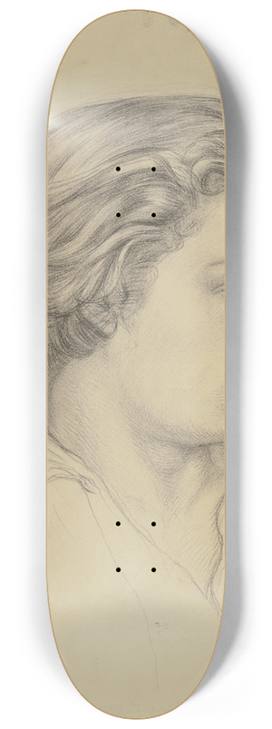 Otto Scholderer - Bildnis eines jungen Mannes im Profil nach rechts 8.25 inch art skate deck