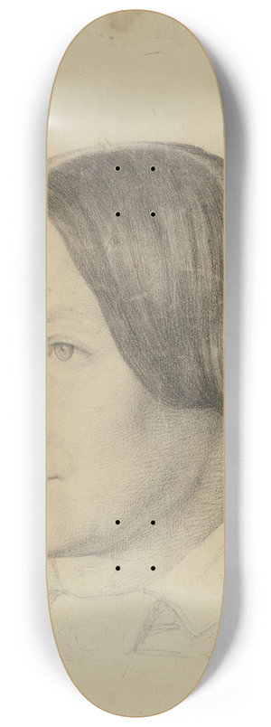 Otto Scholderer - Bildnis Emilie Scholderer, Mutter des Knstlers 8.25 inch art skate deck