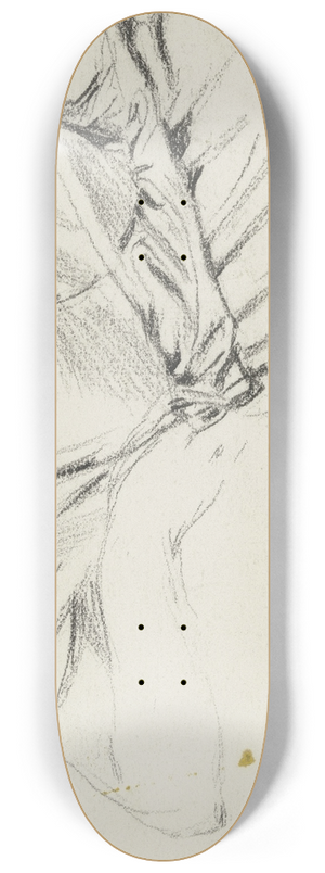 Otto Scholderer - Gewand und rechter Arm der Sitzenden aus der Vorbereitung zum Kostmball 8.25 inch art skate deck