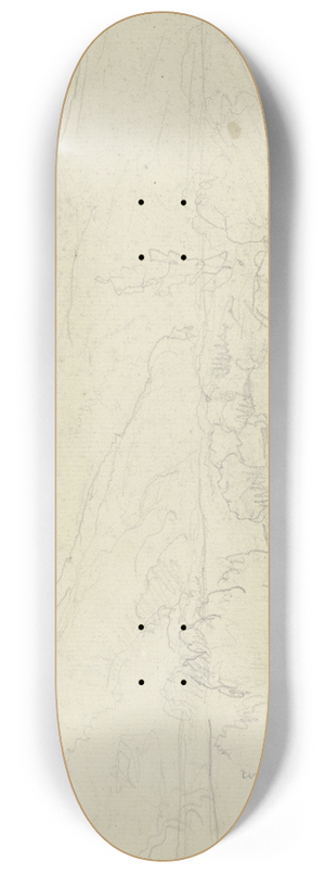 Otto Scholderer - Landscape in the Kinzig valley 8.25 inch art skate deck