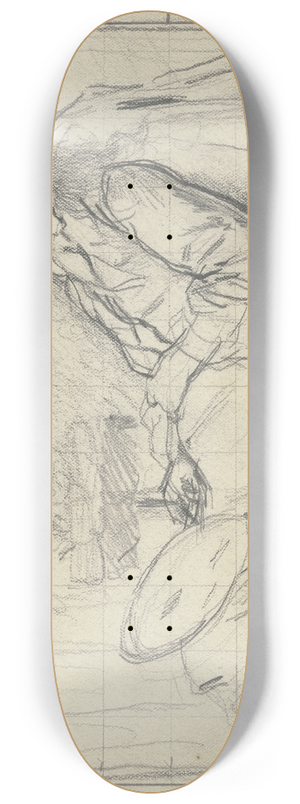 Otto Scholderer - Luise Scholderer auf der Ottomane 8.25 inch art skate deck