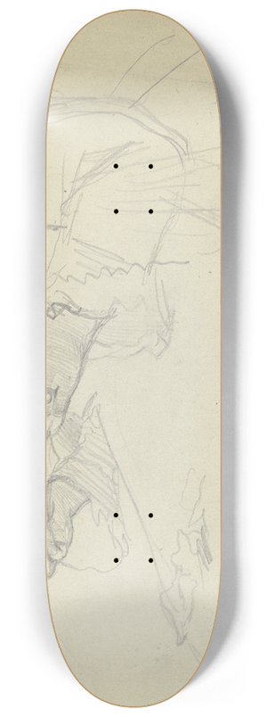 Otto Scholderer - Luise Scholderer, ein Buch lesend, Detail der Hand 8.25 inch art skate deck