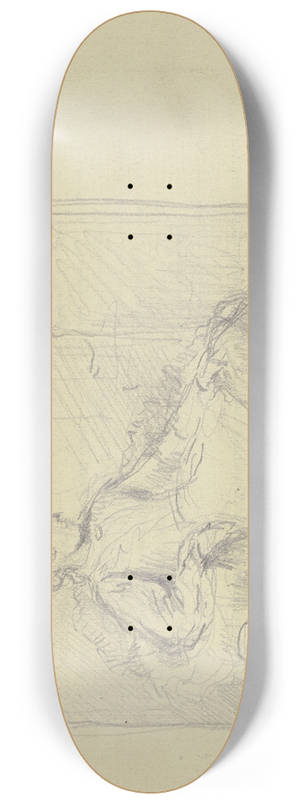 Otto Scholderer - Luise Scholderer im Lehnstuhl 8.25 inch art skate deck