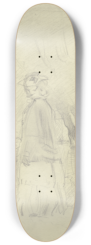 Otto Scholderer - Luise Scholderer, in ihrem Morgenrock spazierend 8.25 inch art skate deck