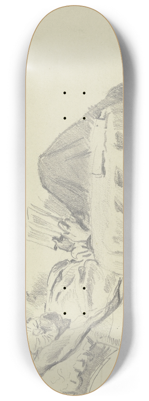 Otto Scholderer - Luise Scholderer reading 8.25 inch art skate deck