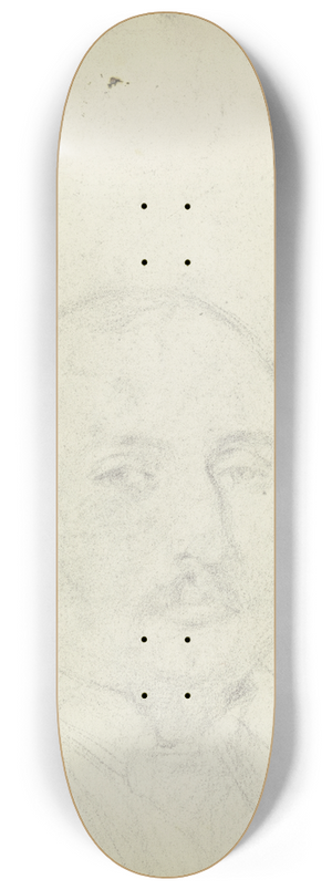 Otto Scholderer - Portrait of a man 8.25 inch art skate deck