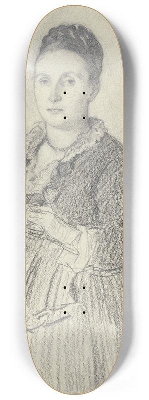 Otto Scholderer - Portrait of Mrs Tom Plews 8.25 inch art skate deck