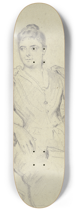 Otto Scholderer - Sitzende Dame mit Fcher 8.25 inch art skate deck