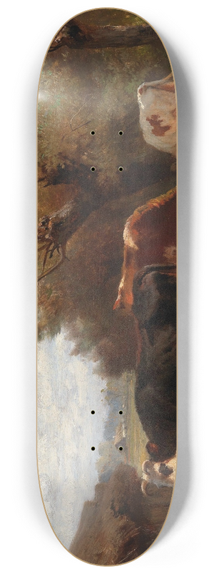 Otto von Thoren - Cows Grazing 8.25 inch art skate deck