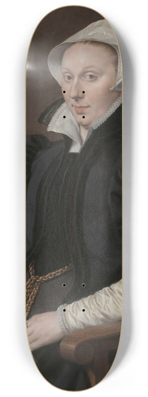 Antonis Mor - Portrait of Anne Fernely 8.25 inch art skate deck