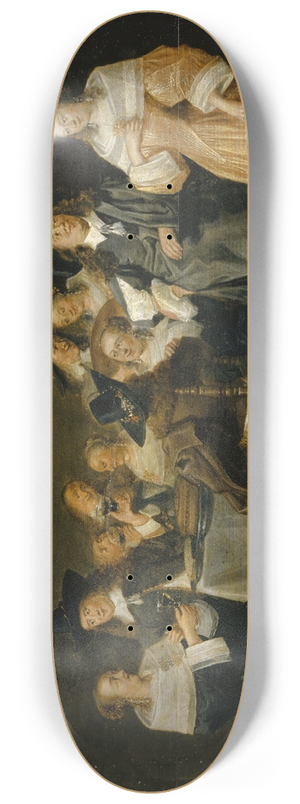 Palamedes Palamedesz - Company at Table 8.25 inch art skate deck